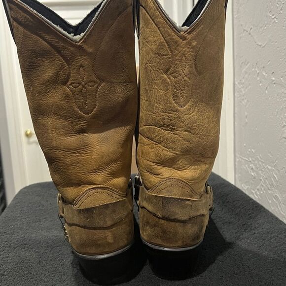 🔥🔥 Brown ABILENE SAGE Soft Leather Snip Toe Chain Western Boots - EXCELLENT - Picture 7 of 13